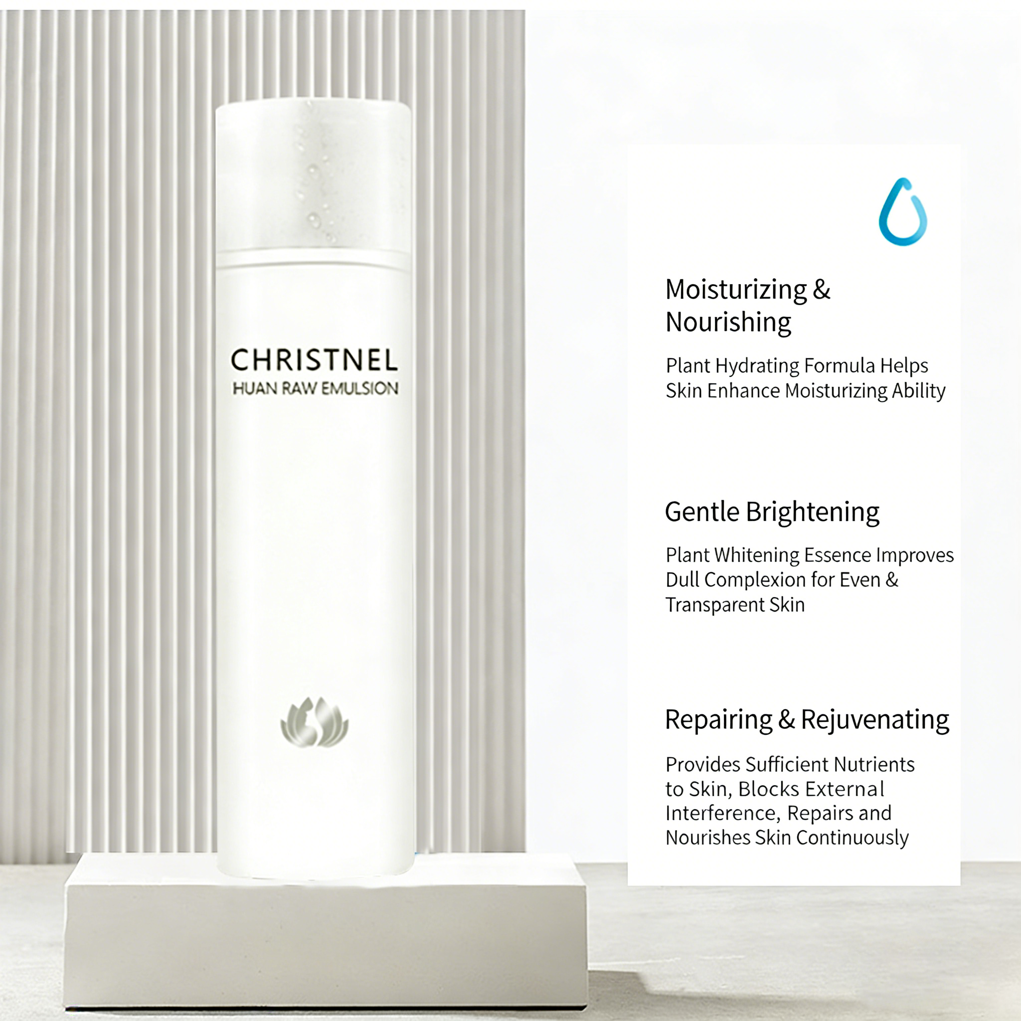Christine Lian Snow Radiance Lotion - Moisturizes Skin and Minimizes Pores