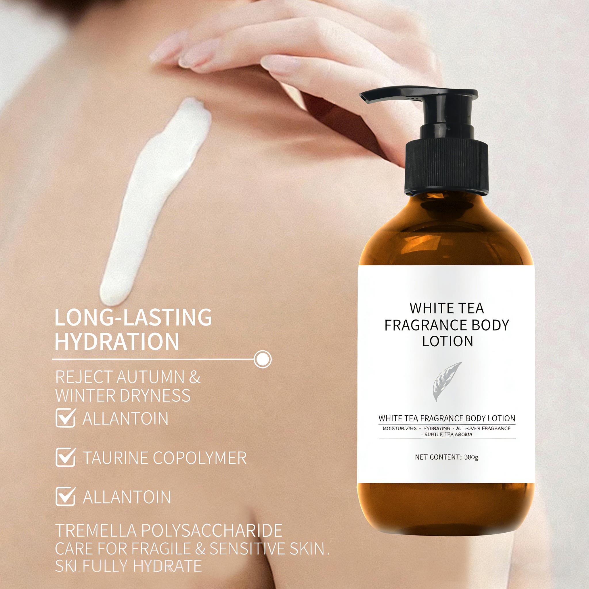 White Tea Scented Bath and Body Care Three-Piece Set
