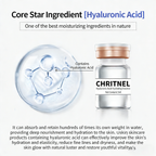 Hyaluronic Acid Water Glow Serum, deeply hydrates and moisturizes with rapid skin absorption