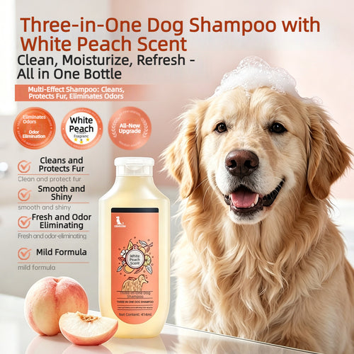 3‑in‑1 Dog Shampoo (White Peach Scent) OEM ODM
