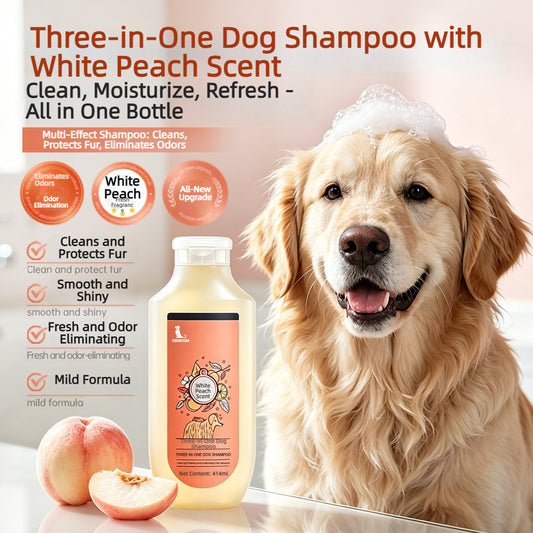 3‑in‑1 Dog Shampoo (White Peach Scent) OEM ODM