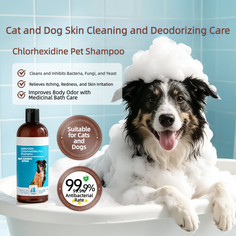 Chlorhexidine Pet Medicated Bath Shampoo OEM ODM