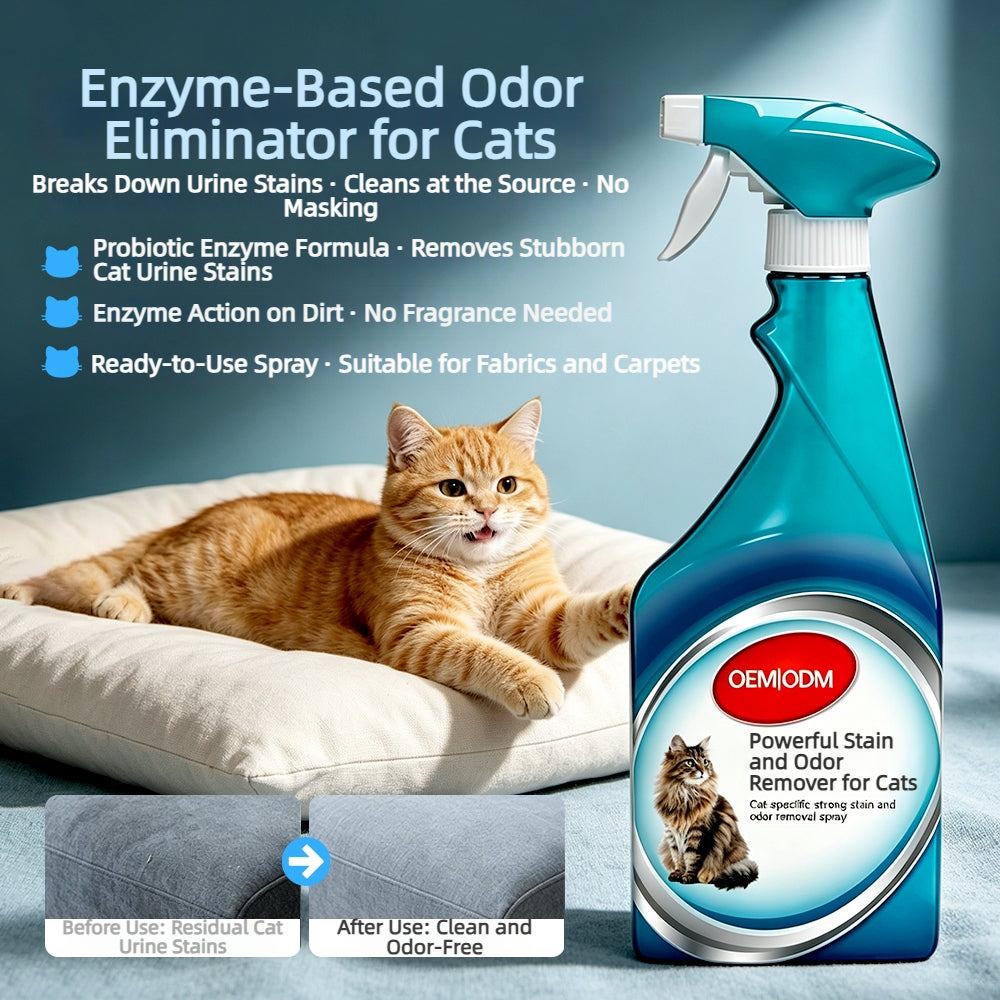 Cat‑Specific Powerful Stain & Odor Removing Spray OEM ODM