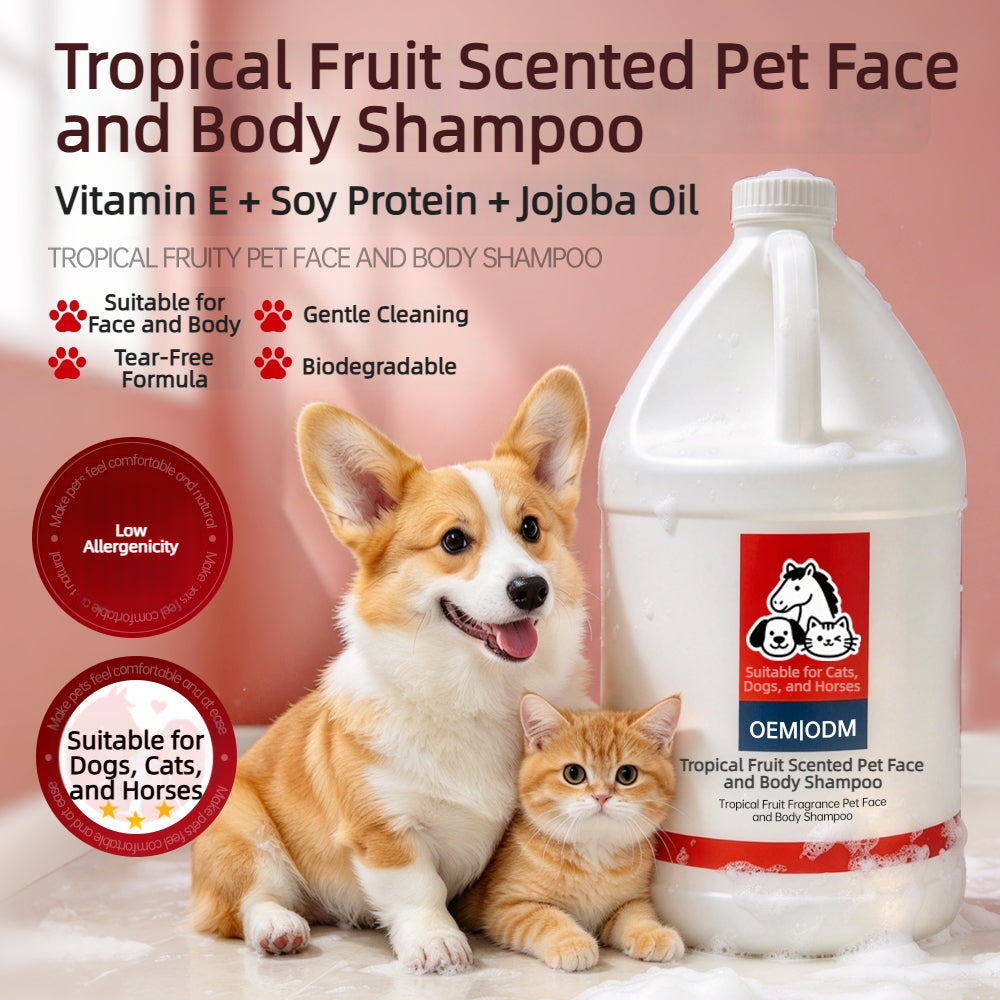 Tropical Fruit Fragrance Pet Face And Body Shampoo OEM ODM